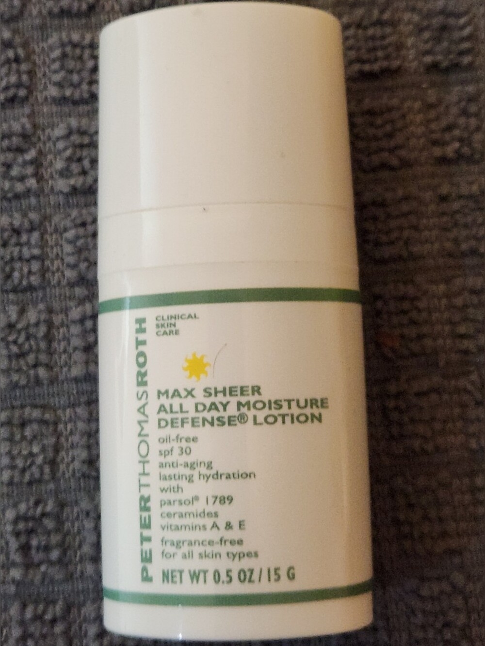 Peter Thomas Roth Max Sheer All Day Moisture 0.5oz Defense Lotion SPF 30 Bottle